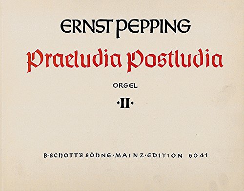 Book PRAELUDIA - POSTLUDIA BAND 2 ORGUE free