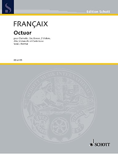 Book Octuor - pour clarinette, cor, basson, 2 violons, alto, violoncelle et contrebasse - clarinette, cor, basson, 2 violons, alto, violoncelle et contrebasse - Partition - ED 6155 free