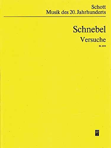 Book SCHOTT SCHNEBEL DIETER - VERSUCHE I-IV - STUDY SCORE Partition classique Ensemble et orchestre Conducteur free
