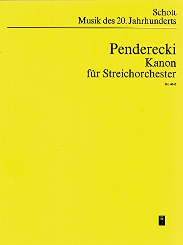 Book Kanon - für Streichorchester und Tonband - cordes et bande magnétique - Partition d'étude - ED 6342 free