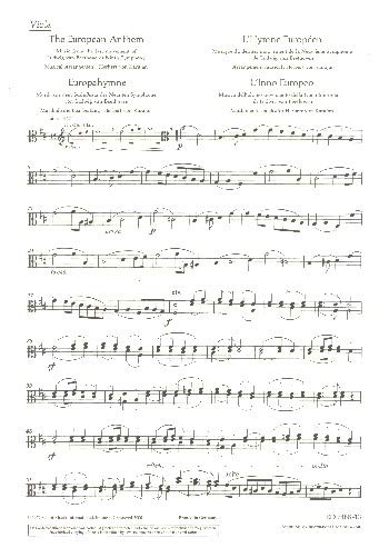 Book L'Hymne Européen - Musique du dernier mouvement de la Neuvième Symphonie - orchestre symphonique - Partie séparée Viola - ED 6488-13 free
