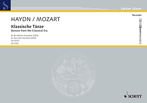 Book Klassische Tänze - 4 flûtes à bec (SATB) - Partition - ED 6750 free