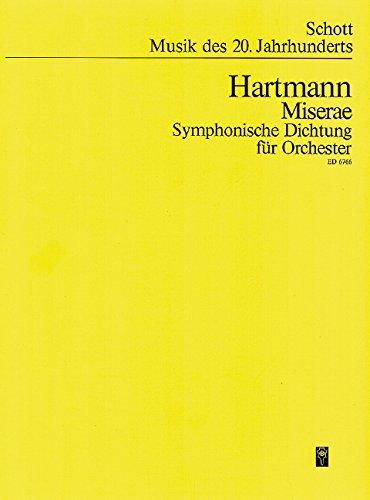 Book Miserae - Poème symphonique - Music Of Our Time - orchestre - Partition d'étude - ED 6766 free