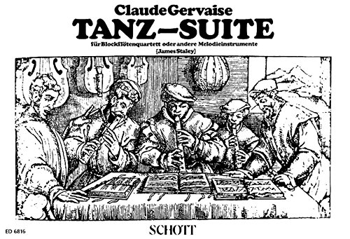 Book SCHOTT GERVAISE CLAUDE - DANCE SUITE Classical sheets Recorder free