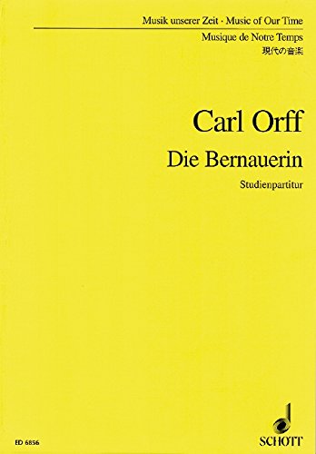 Book Die Bernauerin - Ein bairisches Stück - soprano, ténor, acteurs, choeur mixte et orchestre - Partition d'étude - ED 6856 free