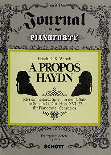 Book A PROPOS HAYDN HOB. XVI: 27 PIANO free Book A PROPOS HAYDN HOB. XVI: 27 PIANO free