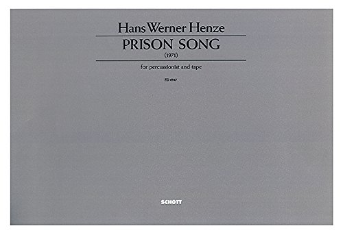Book SCHOTT HENZE HANS WERNER - PRISON SONG - PERCUSSION AND TAPE Partition classique Cuivre et percussion Percussion free