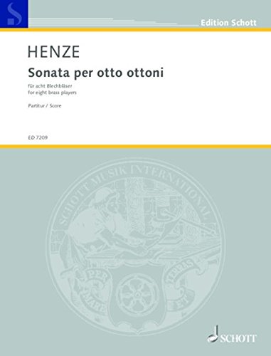 Book Sonata - per otto ottoni - Trompette haut en sol, 2 Trompettes (si bémol), Bugle à pistons (si bémol), Trompettes basses (C), 2 Trombones ténor et Trombone basse - Partition - ED 7209 free