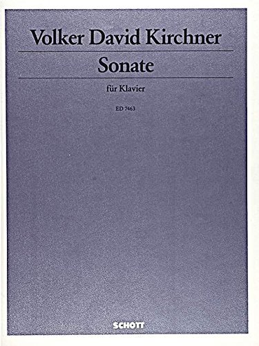 Book SCHOTT KIRCHNER VOLKER DAVID - SONATA - PIANO Partition classique Piano - instrument à clavier Piano free