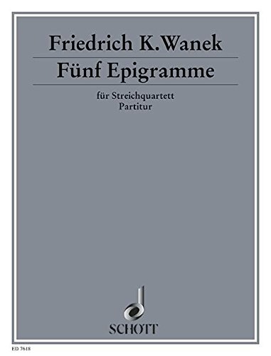 Book 5 Epigramme - quatuor à cordes - Partition - ED 7618 free