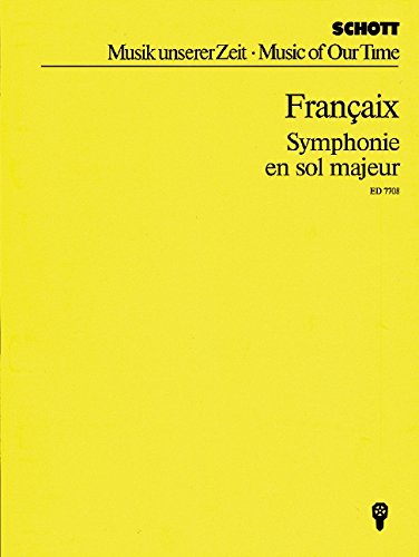 Book Symphonie en sol majeur (G-Dur) - en sol majeur - Music Of Our Time - orchestre - Partition de direction et d'étude - ED 7708 free