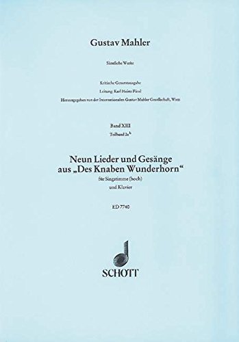 Book Mahler: 9 Songs from "Des Knaben Wunderhorn" (High Voice) free Book Mahler: 9 Songs from "Des Knaben Wunderhorn" (High Voice) free