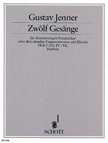 Book Zwölf Gesänge op. 3 Heft 2 - Texte aus dem Toskanischen nach Ferdinand Gregorovius - choeur de femmes (SMezA) ou 3 voix de femmes avec piano - Partition - ED 7799 free