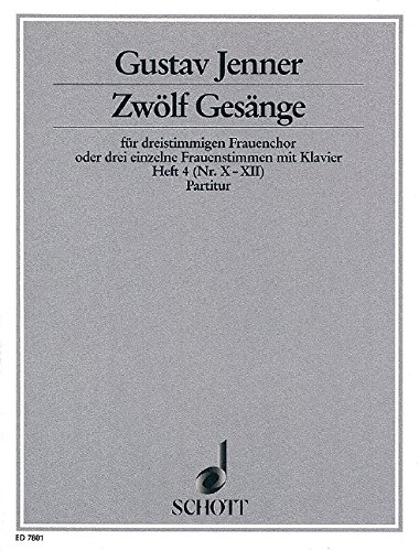 Book Zwölf Gesänge op. 3 Heft 4 - Texte aus dem Toskanischen nach Ferdinand Gregorovius - choeur de femmes (SMezA) ou 3 voix de femmes avec piano - Partition - ED 7801 free
