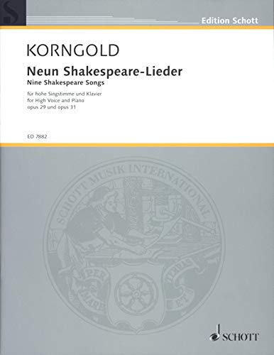 Book Korngold: Shakespeare Songs, Opp. 29 & 31 free