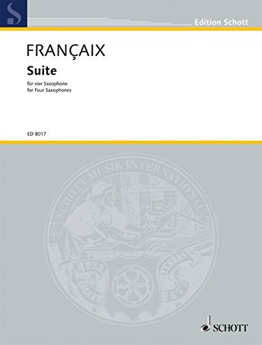 Book Suite for Saxophone Quartet by Jean Francaix free