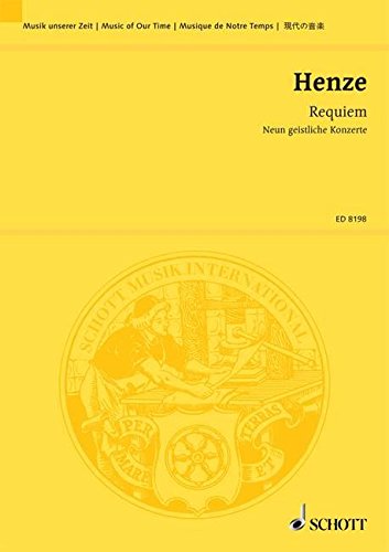 Book SCHOTT HENZE H.W. - REQUIEM Partition classique Ensemble et orchestre Conducteur free