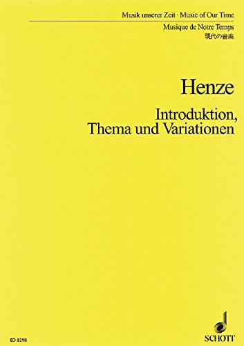 Book Introduktion, Thema und Variationen - Music Of Our Time - violoncelle, harpe et orchestre à cordes - Partition de direction et d'étude - ED 8298 free