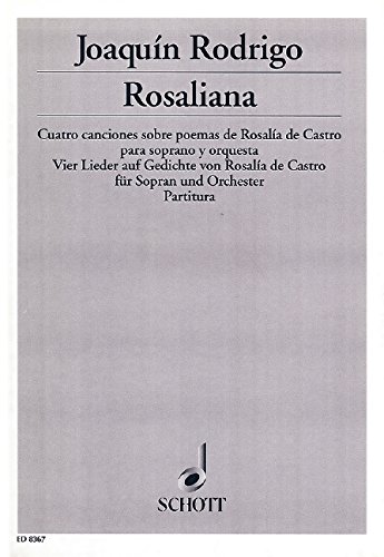 Book Rosaliana - Vier Lieder auf Gedichte von Rosalía de Castro - soprano et orchestre de chambre - Partition - ED 8367 free