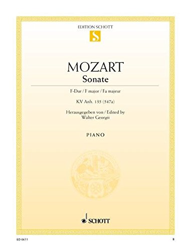 Book Sonata No. 21 F Major KV Anh. 135 [547 a] free