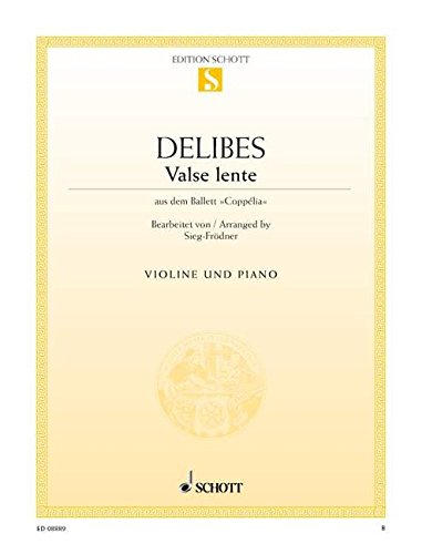Book Valse lente - aus 'Coppélia' - violon et piano - ED0 8889 free