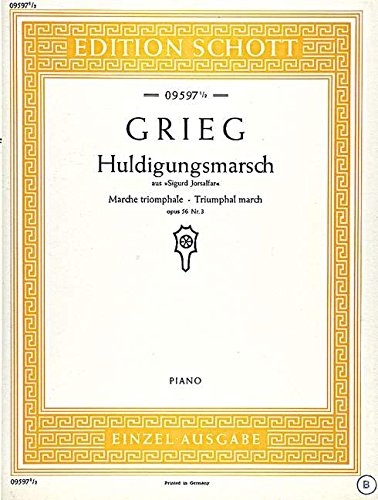 Book HULDIGUNGSMARSCH OP. 56/3 PIANO free