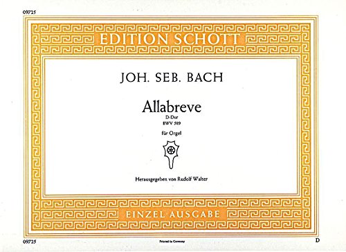 Book ALLABREVE D BWV589 ORGUE free