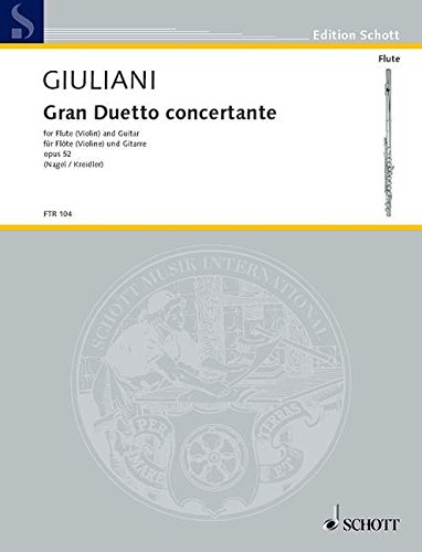 Book Gran Duetto concertante, op. 52 for Flute (Violin) and Guitar by Mauro Giuliani free