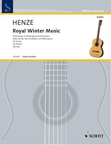 Book Royal Winter Music - First Sonata on Shakespearean Characters - Sonate No. 1 pour Guitare d'après des personnages de Shakespeare free