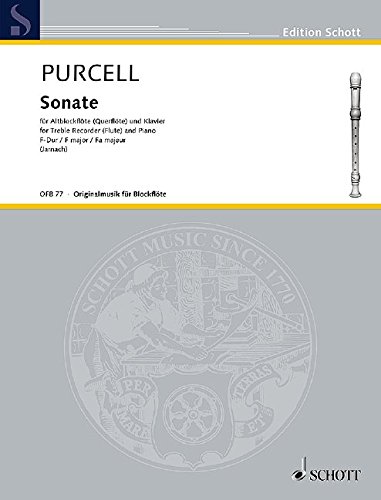 Book Purcell, D: Sonata in F Major for Treble Recorder and Keyboard. For アルト（トレブル）・リコーダー, フルート free