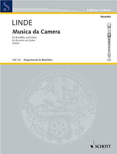 Book SCHOTT LINDE H.M. - MUSICA DA CAMERA - GUITAR AND TREBLE RECORDER Partition classique Guitare - luth Guitare free