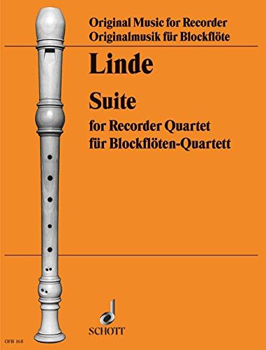Book SCHOTT LINDE H.M. - SUITE - 4 RECORDERS (SATB) Partition classique Bois Flûte à bec free