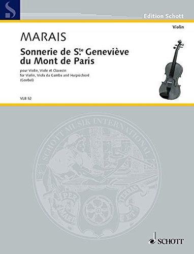 Book SCHOTT MARAIS MARIN - SONNERIE DE STE GENEVIÈVE DU MONT DE PARIS Partition classique Cordes Violon free
