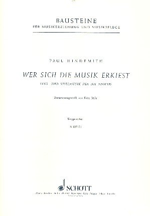Book Wer sich die Musik erkiest - Sing- und Spielmusik für die Jugend - Bausteine - Series of Works (Practical Help) - choeur mixte (SABar) ou choeur d'enfants (SMezA) avec quatuor à cordes ou autre instruments melodiques - Partition de choeur - B 107-01 free