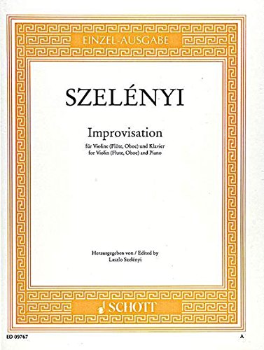 Book SCHOTT SZELENYI ISTVAN - IMPROVISATION - VIOLIN (FLUTE, OBOE) AND PIANO Partition classique Cordes Violon free