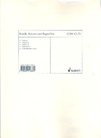 Book Bartok: Skizzen and Bagatellen free
