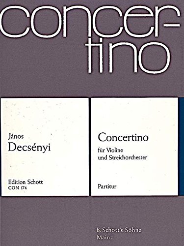 Book Concertino - violon et orchestre à cordes - Partition - CON 174 free