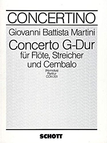 Book Concerto G-Dur - flûte, cordes et clavecin - Partition - CON 201 free