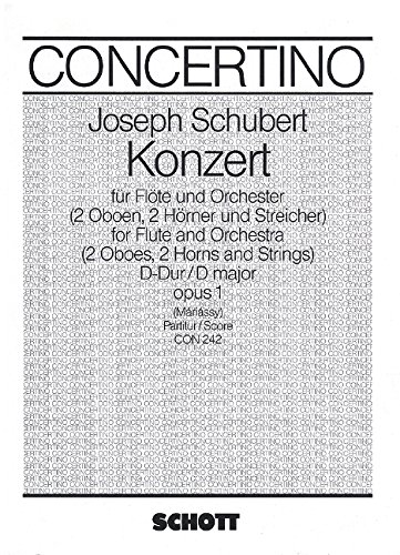 Book Konzert D-Dur op. 1 - flûte et orchestre - Partition - CON 242 free
