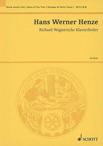 Book SCHOTT HENZE HANS WERNER - RICHARD WAGNERSCHE KLAVIERLIEDER - STUDIENPARTITUR Partition classique Ensemble et orchestre Conducteur free