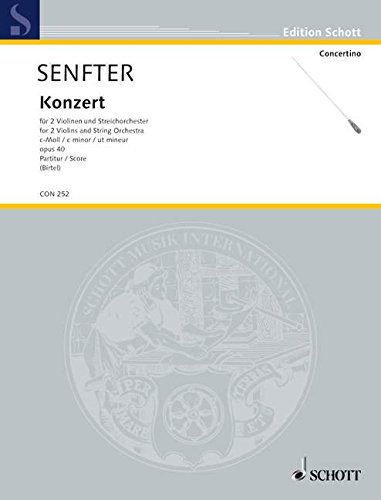 Book Concerto en ut mineur op. 40 - Première édition - 2 violons et orchestre à cordes - Partition - CON 252 free