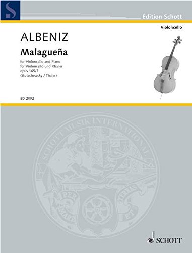 Book Malaguena, op. 165/3 : for violoncello and piano free