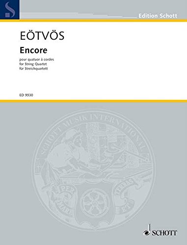 Book Encore (Rappel) - (Un taxi l'attend, mais Tchékhov préfére aller à pied.) - quatuor à cordes - Partition et parties - ED 9930 free