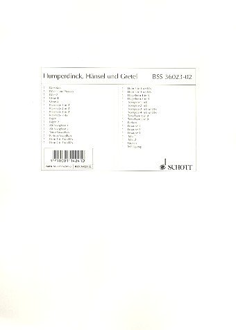Book Hänsel und Gretel - Suite 2 - orchestre d'instruments à vent - Partition et parties - BSS 36023-02 free