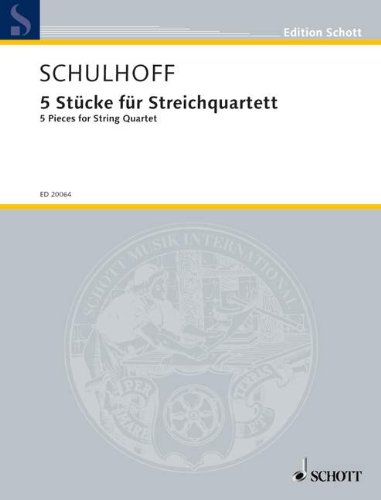 Book 5 Stücke für Streichquartett - quatuor à cordes - Partition et parties - ED 20064 free
