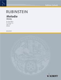 Book Partitions classique SCHOTT RUBINSTEIN ANTON - MELODY OP. 3/1 - STRING TRIO Ensemble à cordes free