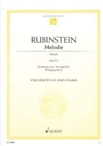 Book SCHOTT RUBINSTEIN ANTON - MELODY OP. 3/1 - CELLO AND PIANO Partition classique Cordes Violoncelle free