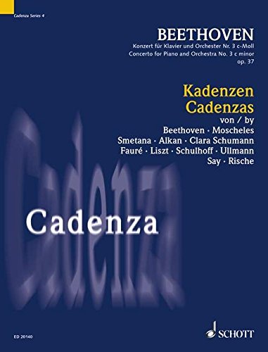 Book SCHOTT BEETHOVEN L.V. - CADENZAS OP. 37 - PIANO Partition classique Piano - instrument à clavier Piano free