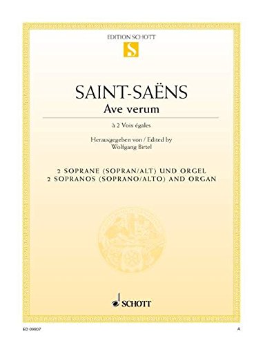 Book Saint-saens Ave Verum: Vocal Duet for 2 Sopranos and Organ free