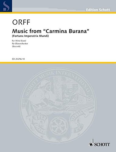 Book Music from 'Carmina Burana' - (Fortuna Imperatrix Mundi) - orchestre d'instruments à vent - Partition et parties 1 Piccolo, 8 Flöten, 2 Oboen, 2 Fagotte, 4 Bb Klarinette 1, 4 Bb Klarinette 2, 4 Bb Klarinette 3, 2 Bb Bass-Klarinette, 2 Eb Alt-Saxophon 1, 2 free